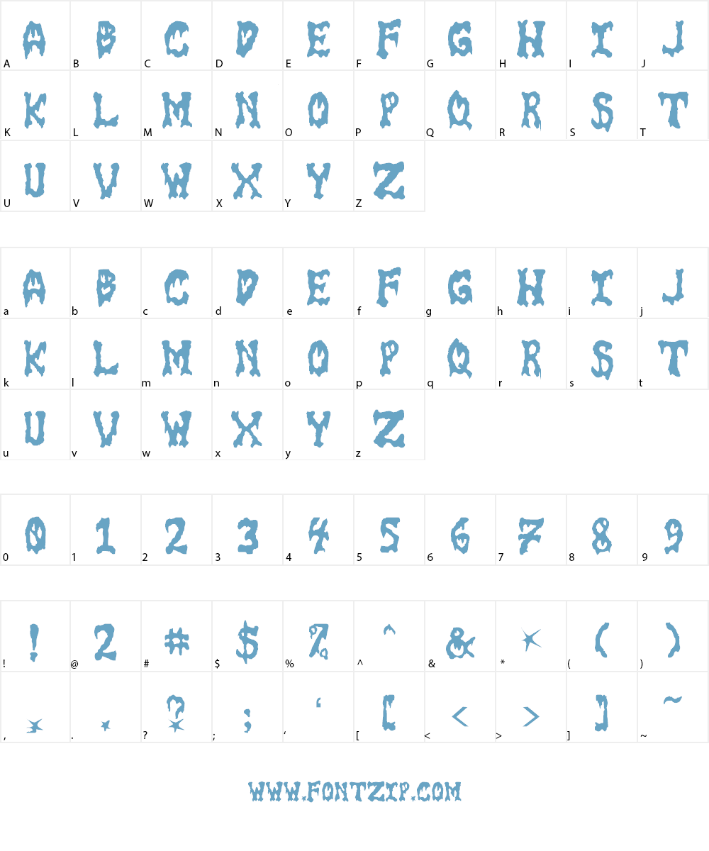 GoreFont Font Character